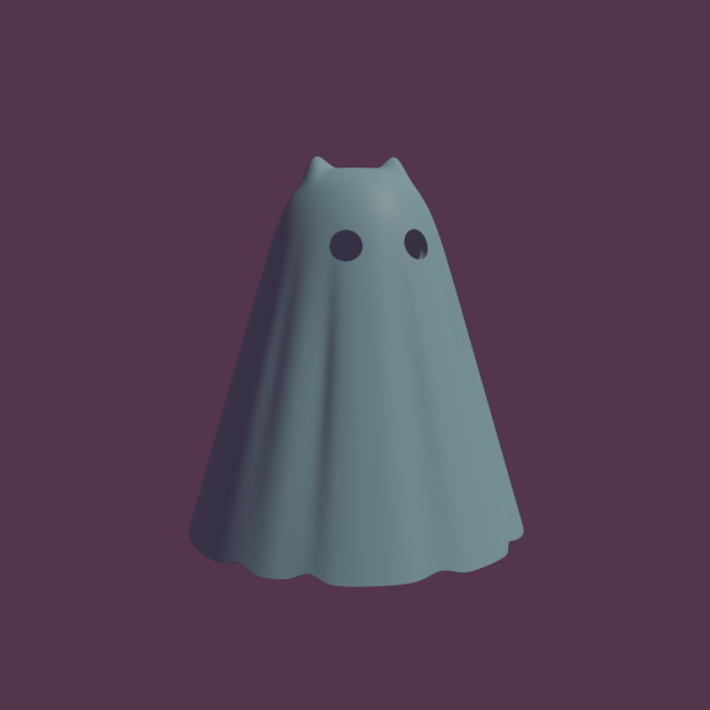 Ghost cat 3D Модель .c4d .max .obj .3ds .fbx .stl .blend 