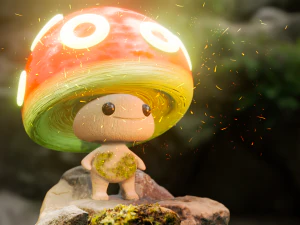 Glowing forest mushroom 3D Print Model