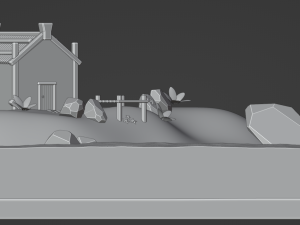 Paradise island with beach house 3D Принт Модель