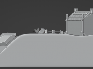 Paradise island with beach house 3D Принт Модель