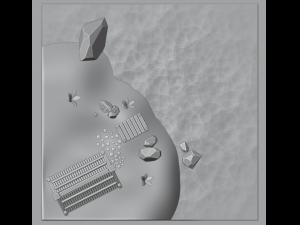 Paradise island with beach house 3D Принт Модель
