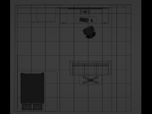 Spacious modern room Model Cetak 3D