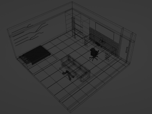 Spacious modern room Model Cetak 3D