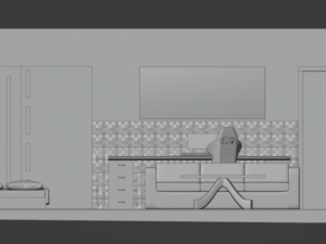 Spacious modern room Model Cetak 3D