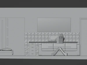 Spacious modern room 3D Print Model