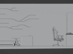 Spacious modern room 3D Print Model