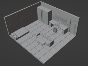 Spacious modern room Model Cetak 3D