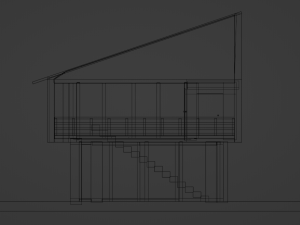 Two-storey house 3D Model