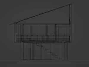 Two-storey house 3D Model