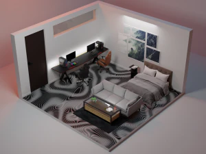 Casa Interior Modelo 3D