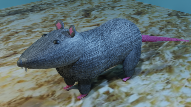 Rat Model 3D .c4d .max .obj .3ds .fbx .stl .blend 