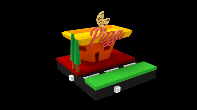 Pizza restaurant Modello 3D .c4d .max .obj .3ds .fbx .stl .blend 