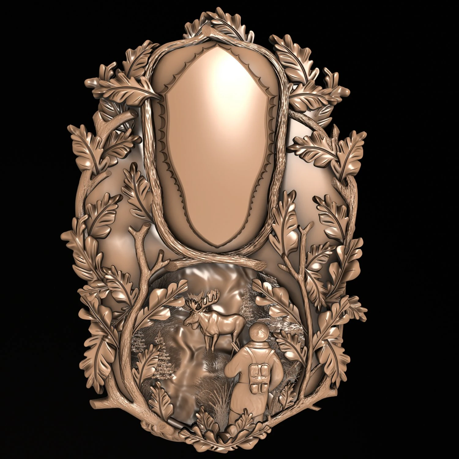 Trophy locket 3D Model .c4d .max .obj .3ds .fbx .stl .blend 