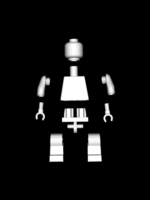 Classic Minifigure - Lego 3D Print Model .c4d .max .obj .3ds .fbx .stl .blend 