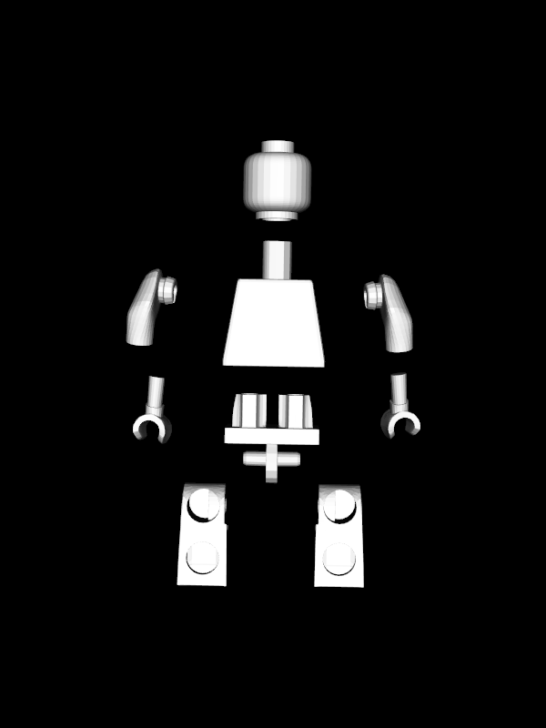 Classic Minifigure Lego 3D Print Model in Figurines 3DExport