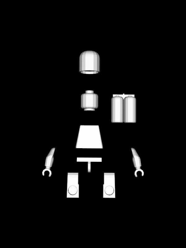 Spaceman - Lego Minifigure 3D Print Model .c4d .max .obj .3ds .fbx .stl .blend