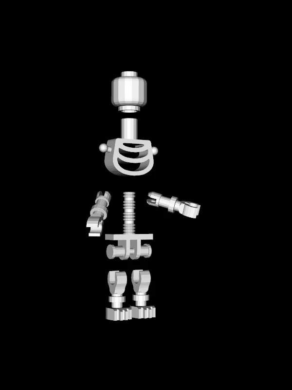 Skeleton - Lego Minifigure 3D Print Model .c4d .max .obj .3ds .fbx .stl .blend
