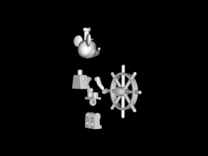 Steam Boat Willie - Lego Minifigure 3D प्रिंट मॉडल