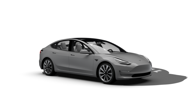 TESLA MODEL 3 3D Модель .c4d .max .obj .3ds .fbx .stl .blend 