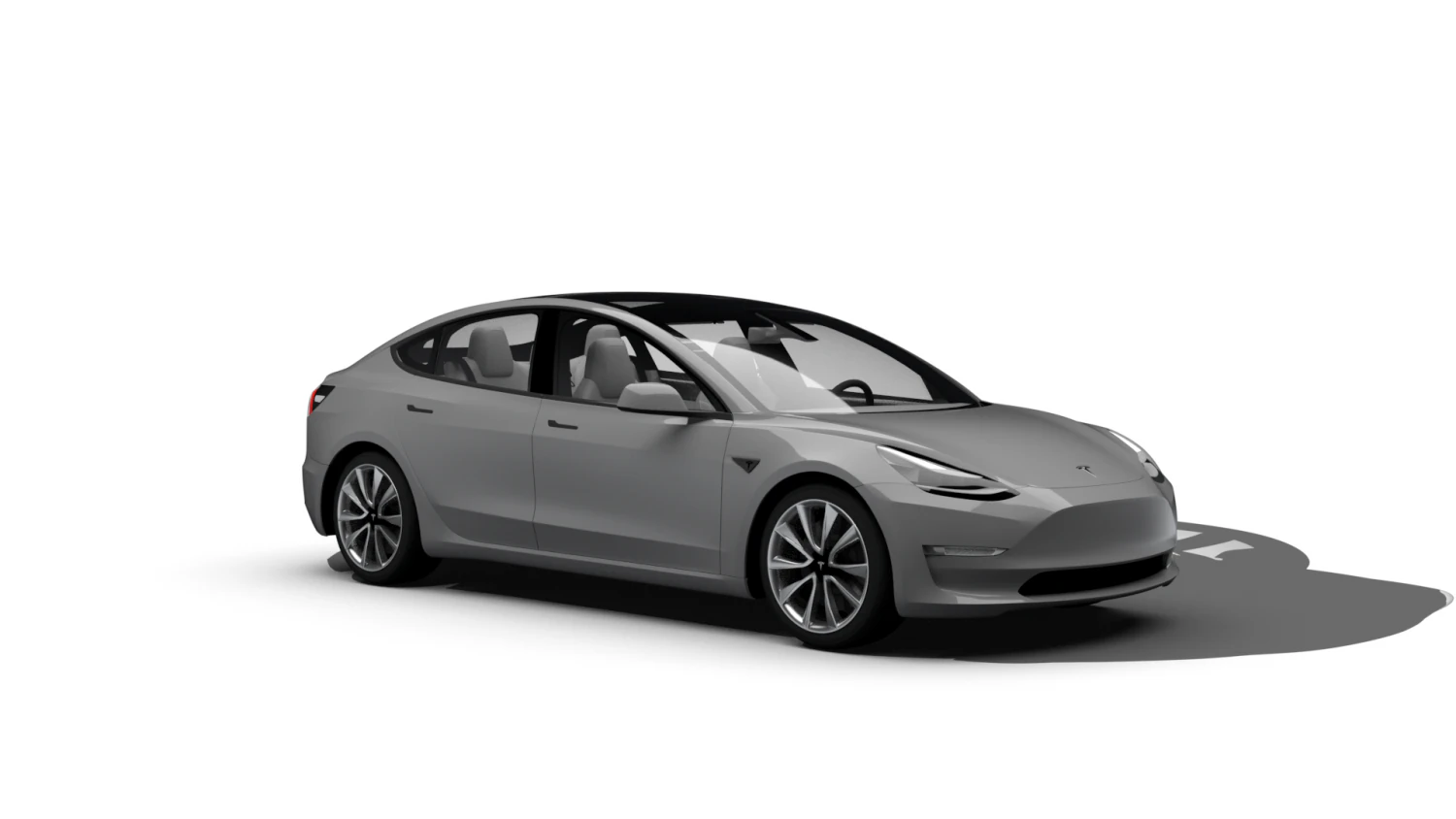 TESLA MODEL 3 3D Model .c4d .max .obj .3ds .fbx .stl .blend