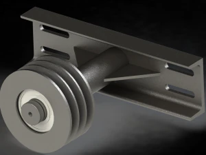 3 koło pasowe ze wspornikiem Model 3D