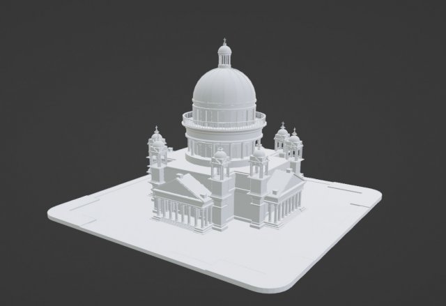 Church 3D Modell .c4d .max .obj .3ds .fbx .stl .blend