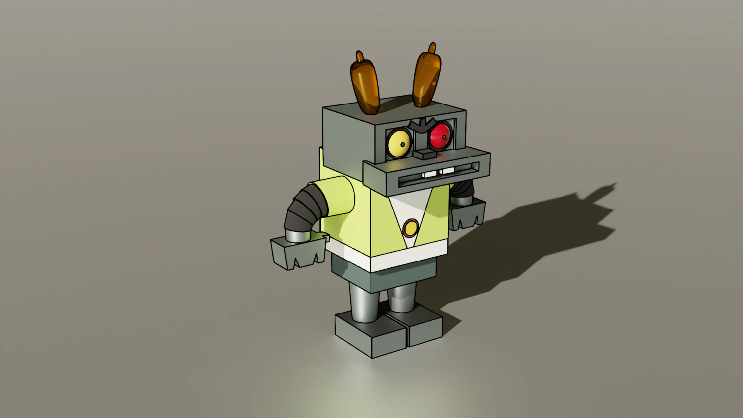 Robot Hare 3D Model .c4d .max .obj .3ds .fbx .stl .blend 