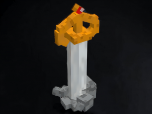 Golden SwordShort version 3D Model