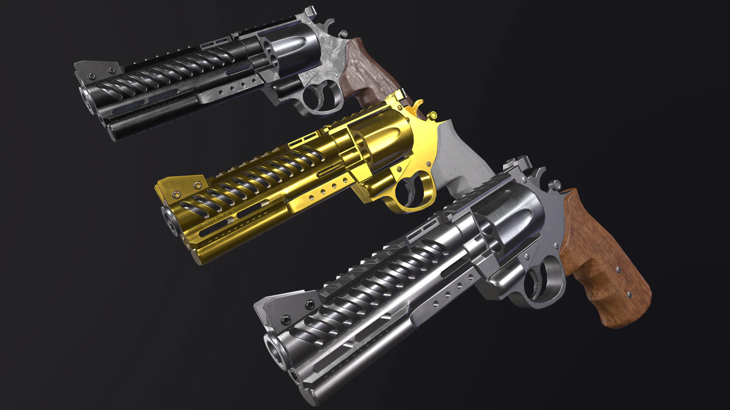 Magnum 44 3D Model .c4d .max .obj .3ds .fbx .stl .blend 