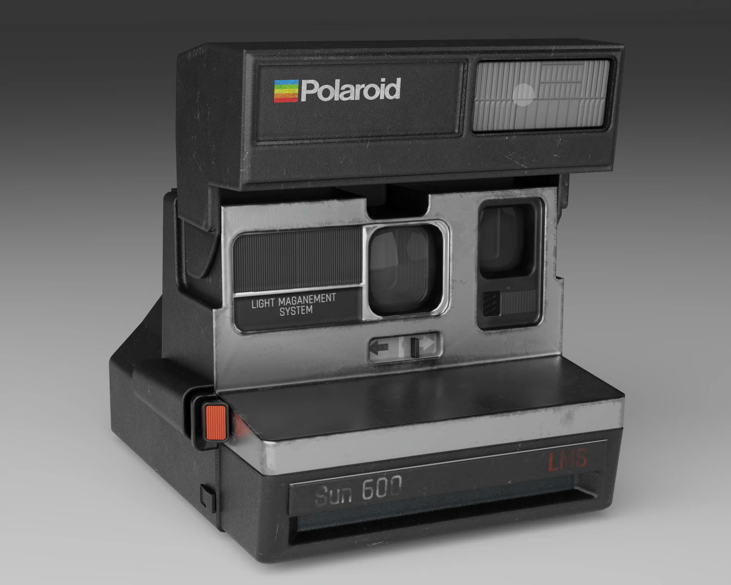 Polaroid Sun 600 3D Model .c4d .max .obj .3ds .fbx .stl .blend 