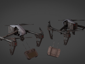 Drone and Controller 3D Model