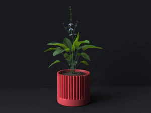 Botanical Bliss 3D Printable Set of 6 Exquisite Flower Pots 3D Print Model