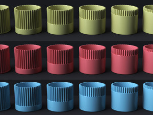 Botanical Bliss 3D Printable Set of 6 Exquisite Flower Pots Model do druku 3D