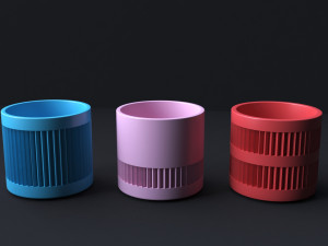 6-Piece 3D Printed Flower Pot Ensemble 3D printmodel