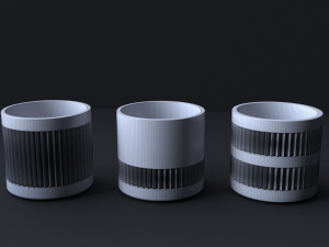 6-Piece 3D Printed Flower Pot Ensemble 3D printmodel