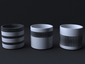 6-Piece 3D Printed Flower Pot Ensemble 3D printmodel