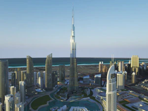 Dubai Building - Burj khalifa Area 3D Model