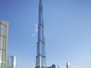 Dubai Building - Burj khalifa Area Modèle 3D
