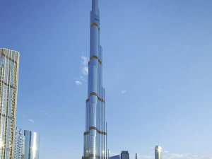 Dubai Building - Burj khalifa Area 3D Model