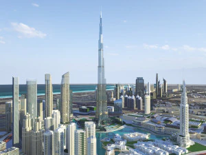Dubai Building - Burj khalifa Area 3D Model
