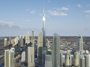 Dubai Building - Burj khalifa Area Modèle 3D