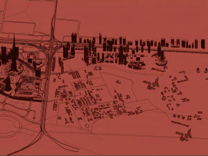 Dubai Building - Burj khalifa Area 3D Model