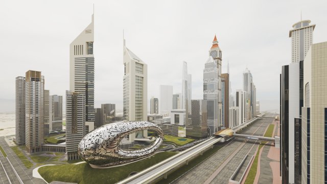 Dubai Jumeirah Emirates Area 3Dモデル .c4d .max .obj .3ds .fbx .stl .blend