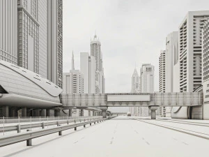 Dubai Jumeirah Emirates Area 3D Model