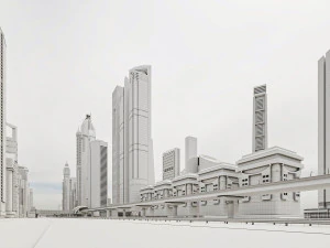 Dubai Jumeirah Emirates Area 3D Model