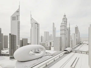 Dubai Jumeirah Emirates Area 3D Model