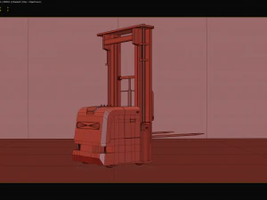 AGV Forklift 3D Model