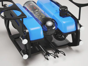 Underwater Robot Blue 3D Model