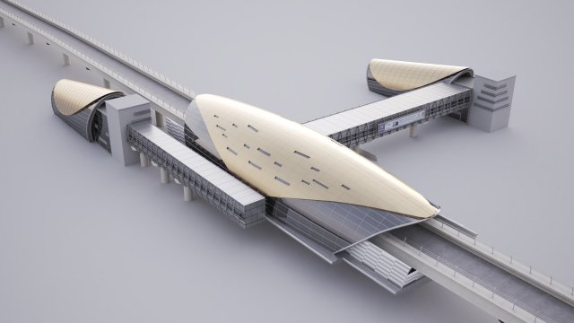 Dubai Metro Station Modèle 3D .c4d .max .obj .3ds .fbx .stl .blend 