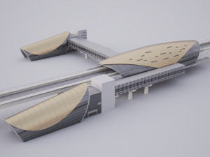 Dubai Metro Station Modèle 3D